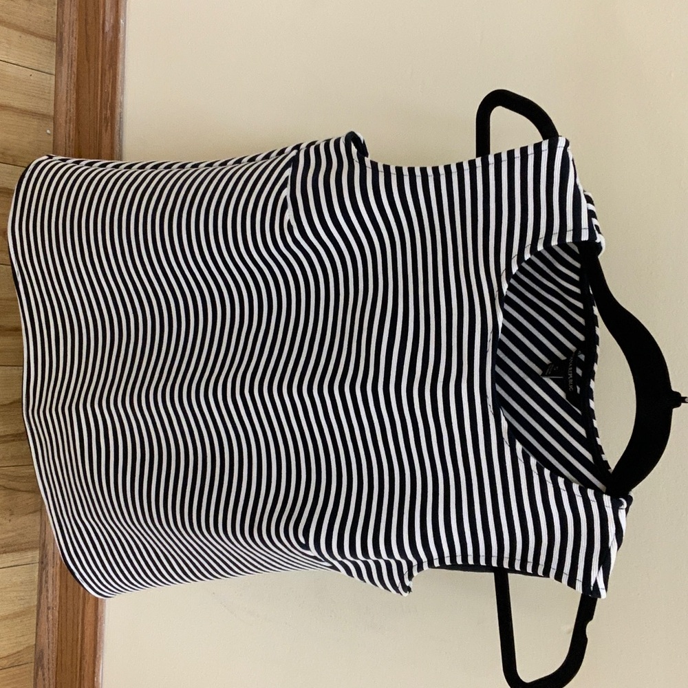 Banana Republic Black and White Striped Tank Top